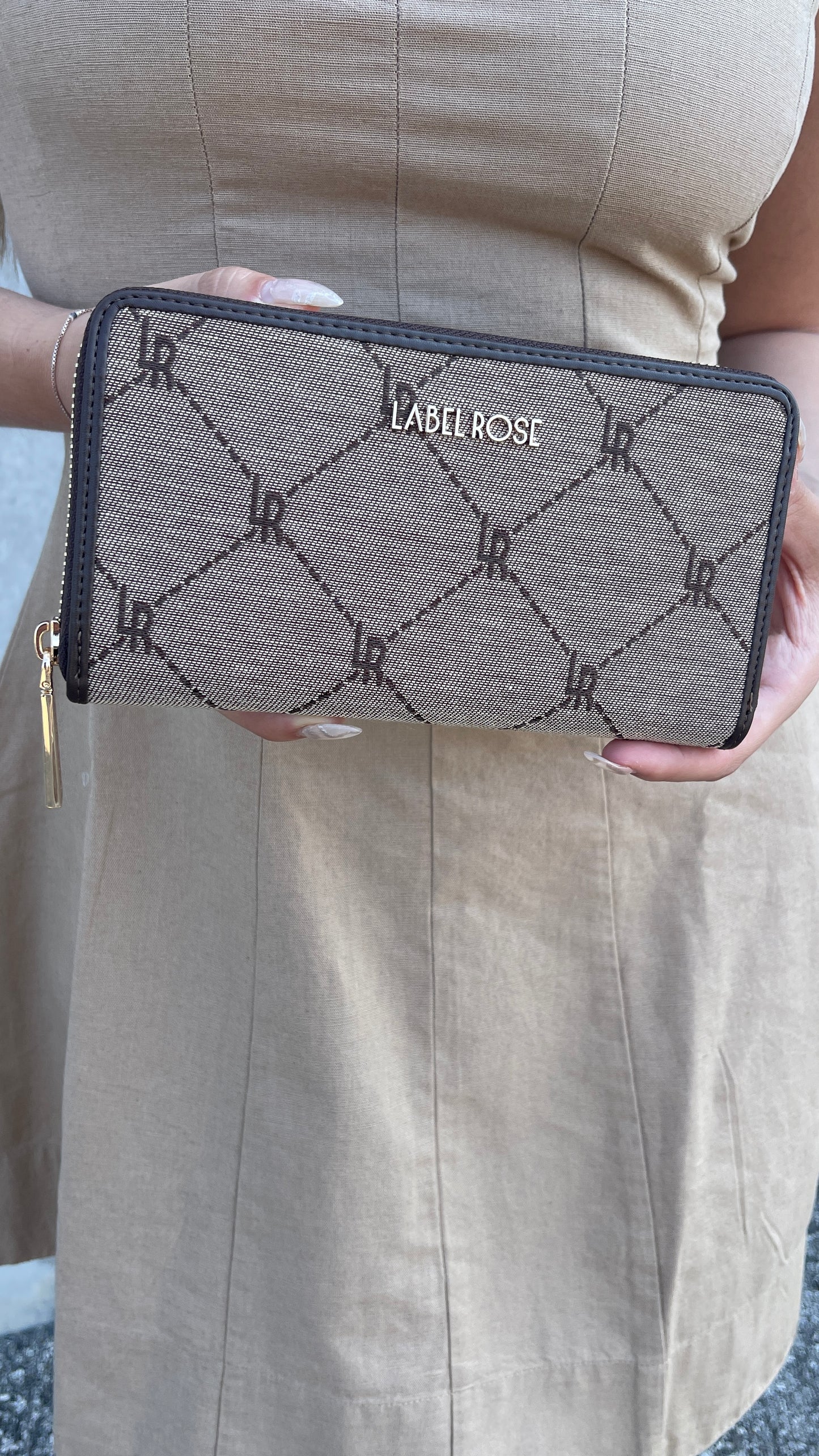 Portafoglio NEW MONOGRAM BIG WALLET - TESTA DI MORO