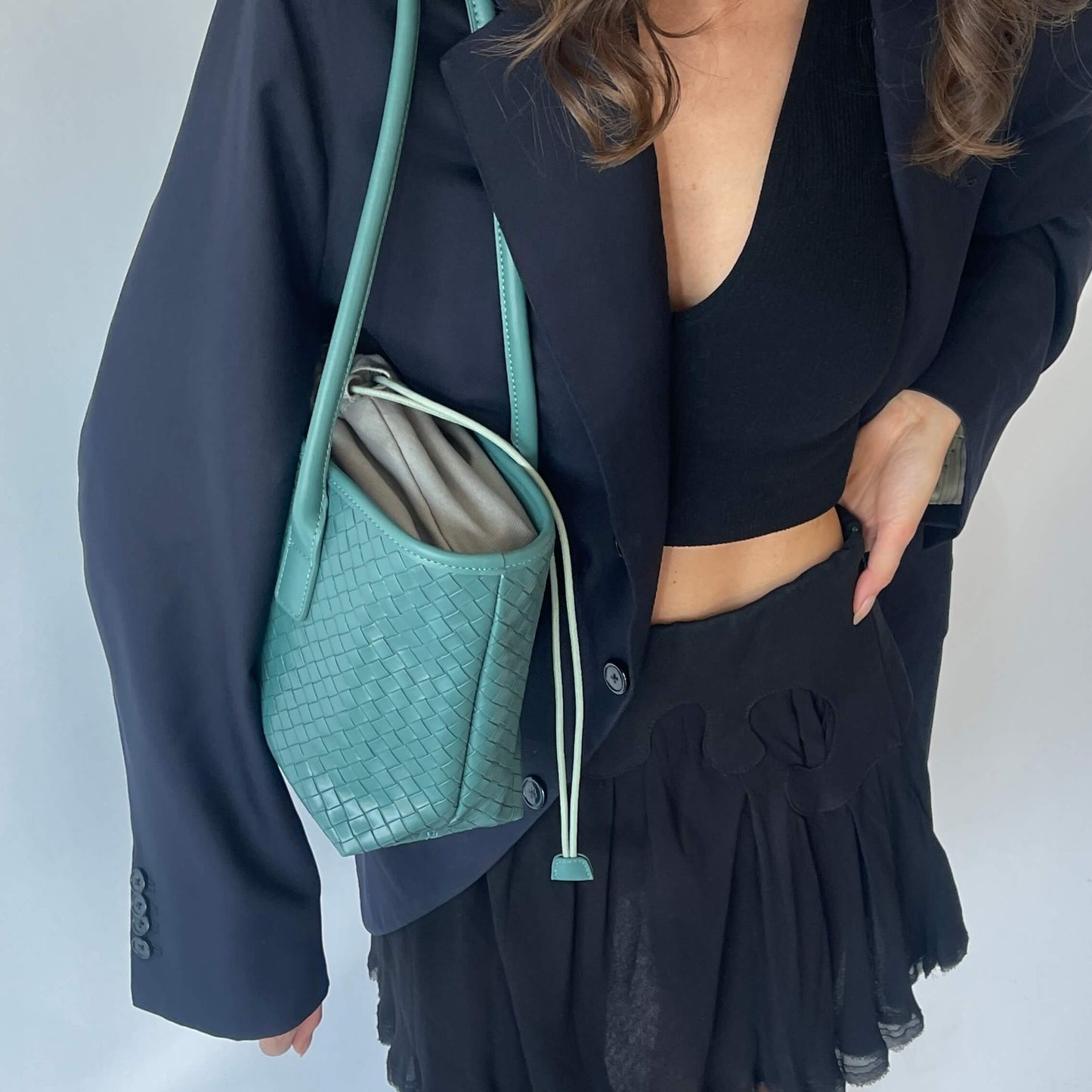 Borsa a spalla SPENCER - SEA GREEN