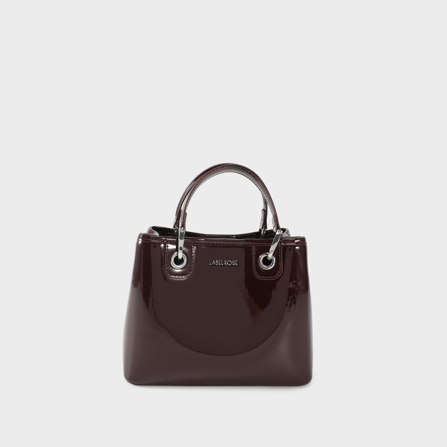 Borsa a mano MARGOT SMALL VERNICE - DEEP COOL BROWN