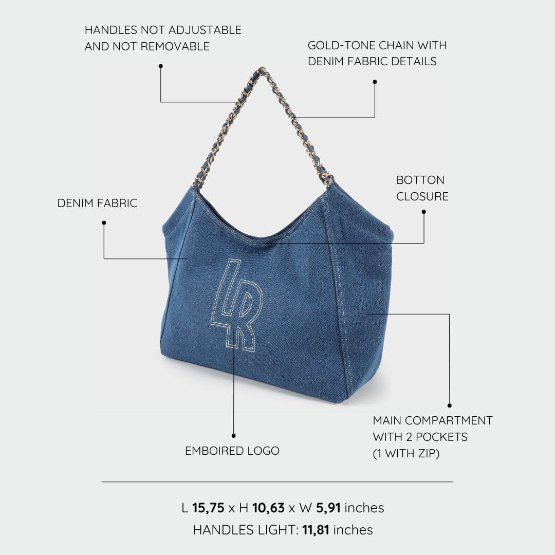 Shopping bag a spalla CORINNE DENIM - BLUETTE