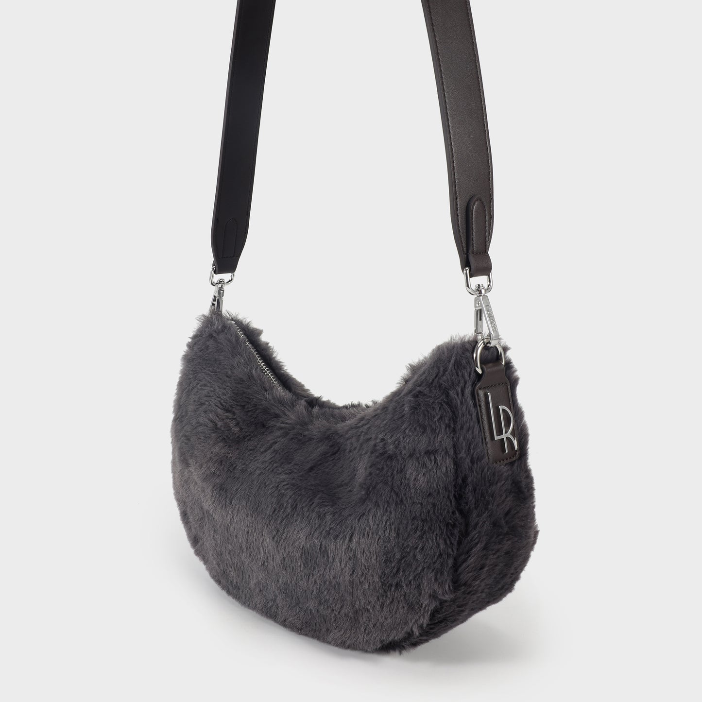 Borsa in teddy CAMILLA - ANTRACITE
