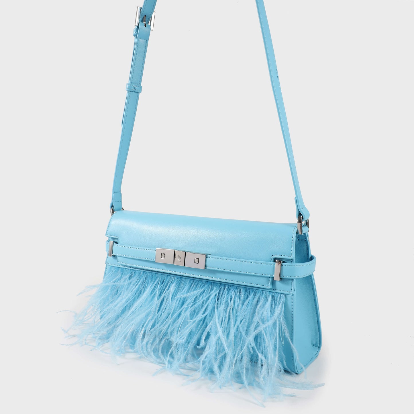 Borsa a tracolla GRACE LONG LE - LIGHT BLUE