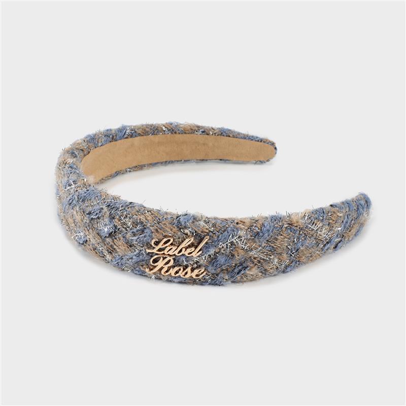 Cerchietto tweed azzurro