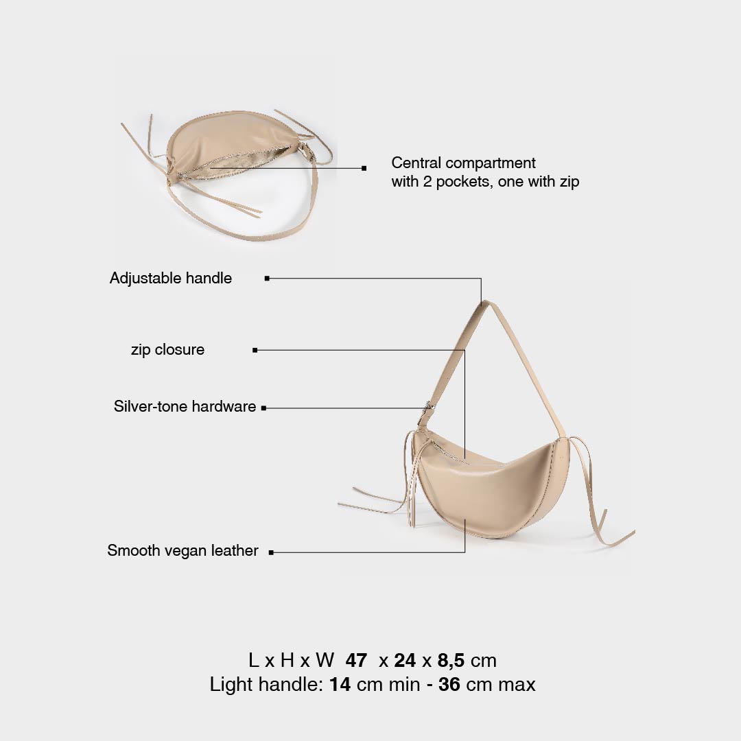 EMILY BIG Shoulder Bag - BEIGE