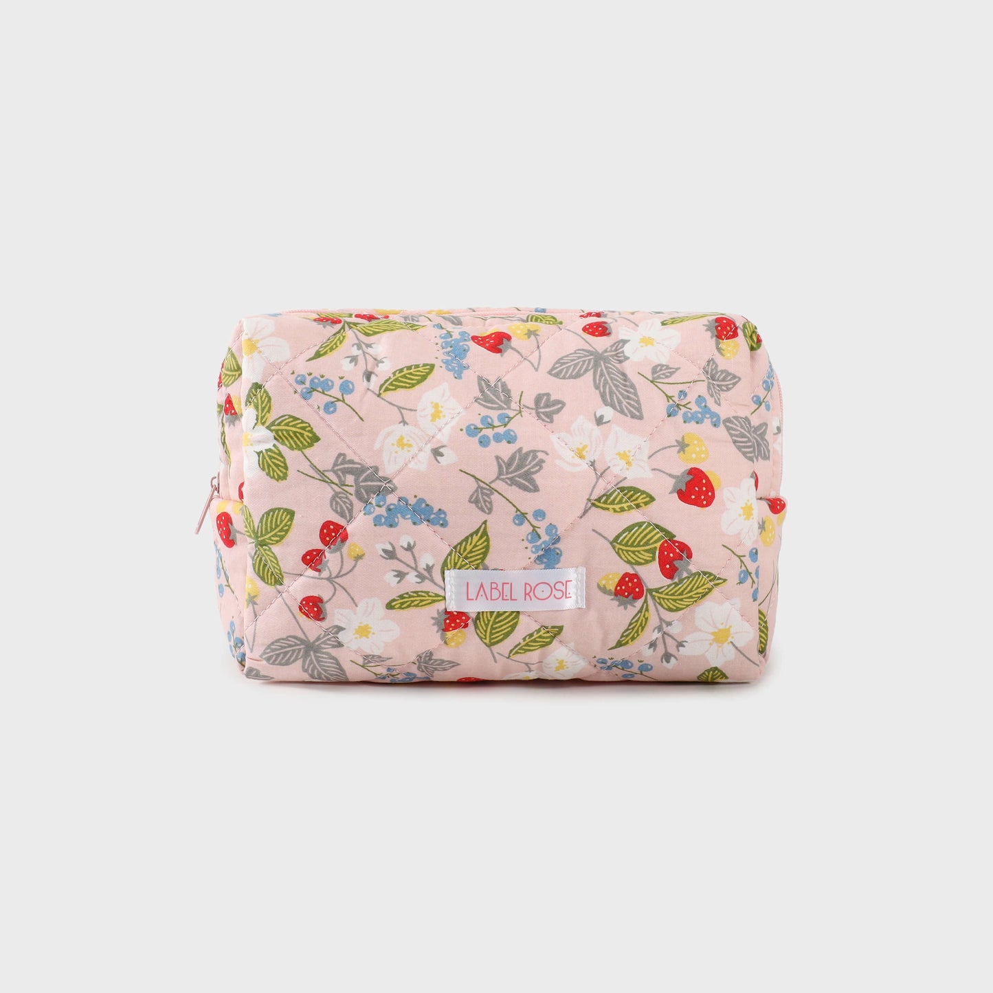 Trousse in tessuto con frutti MEDIUM - ROSA