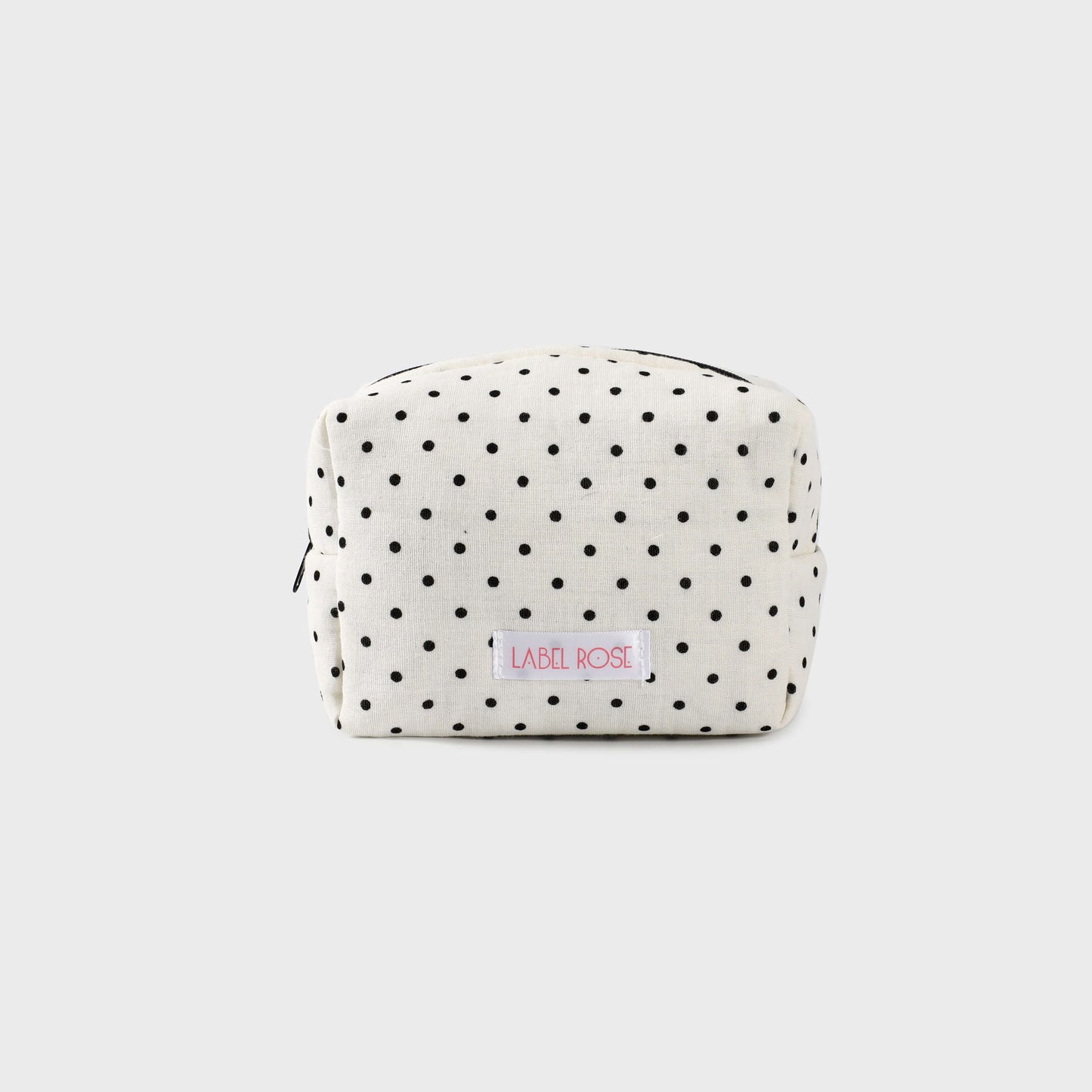 Trousse in tessuto con pois SMALL - BIANCO