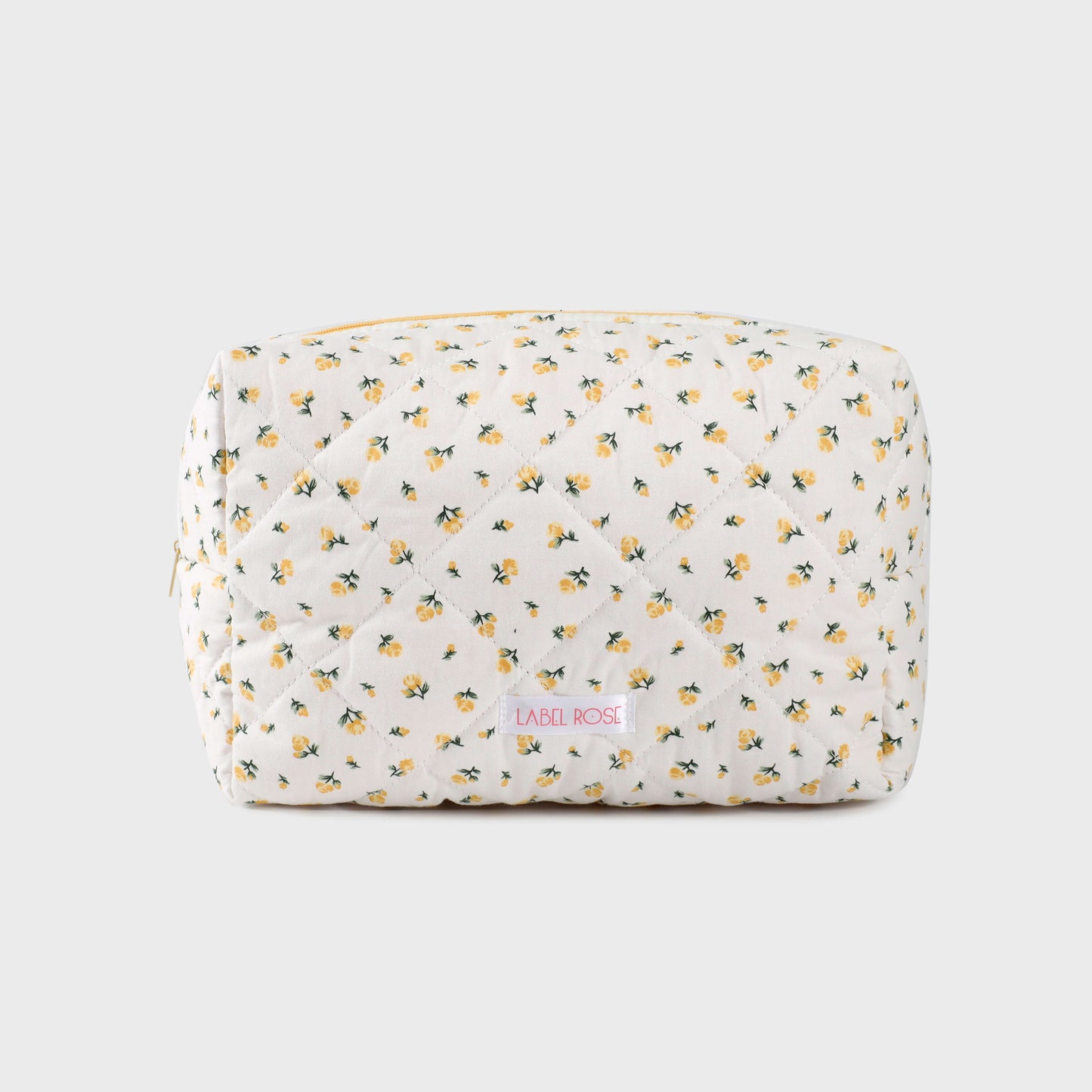 Trousse in tessuto con rose BIG - GIALLO