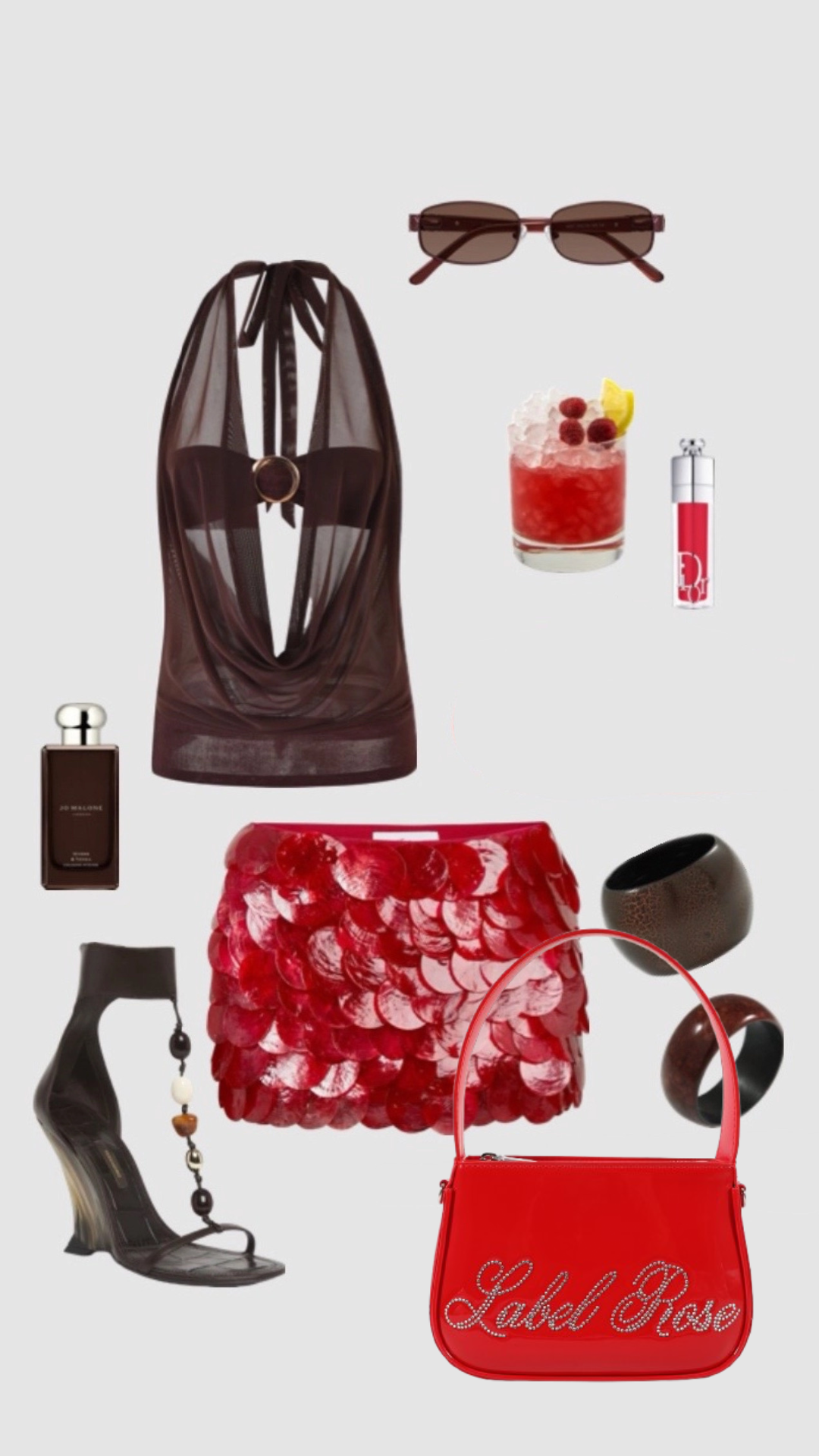 Mini bag in vernice LIBERTY - ROSSO