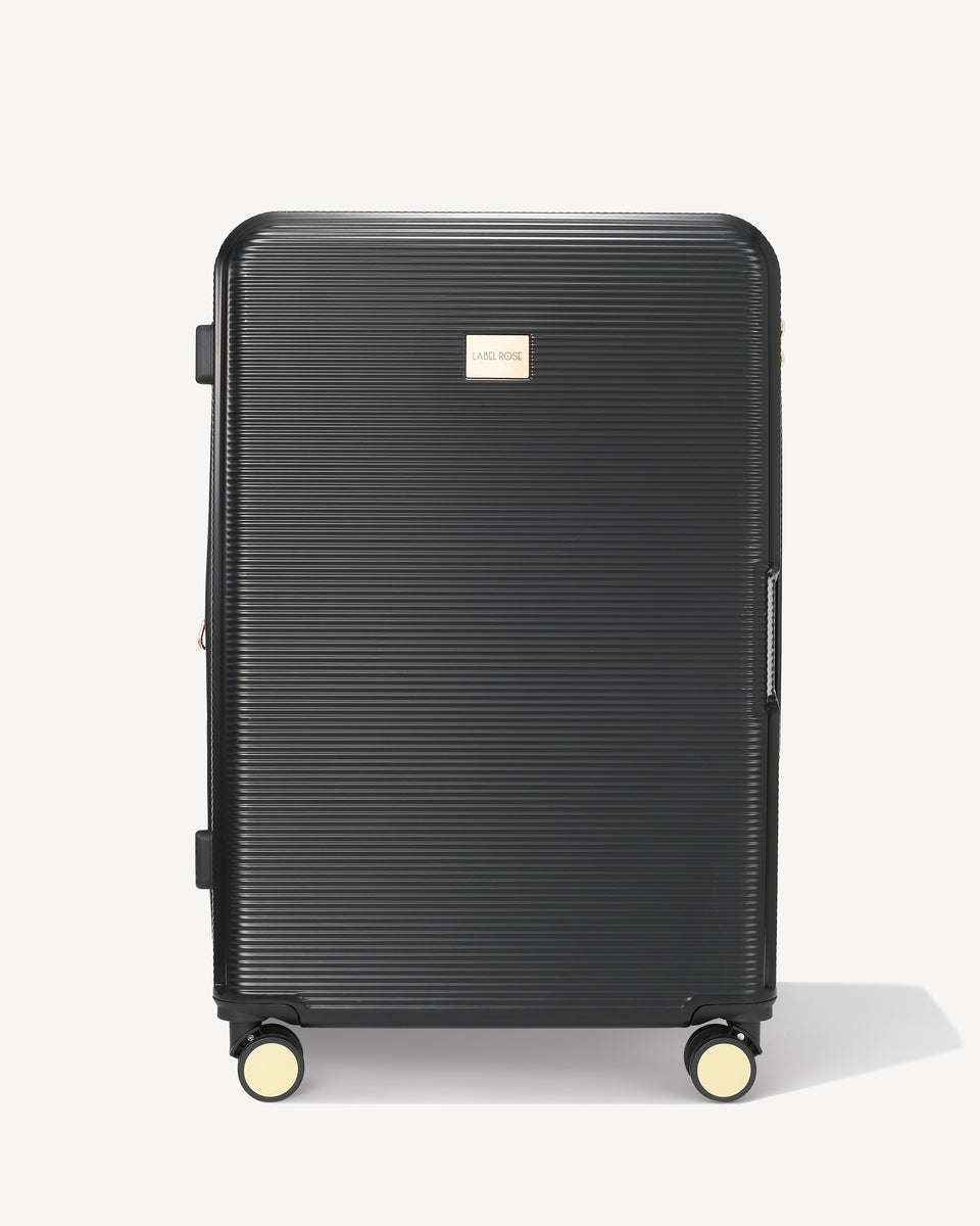 Shiny hold suitcase four wheels BLACK - Main Image