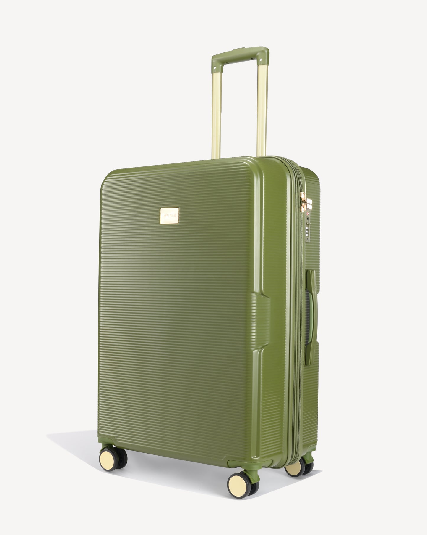 Shiny hold suitcase four wheels - GREEN