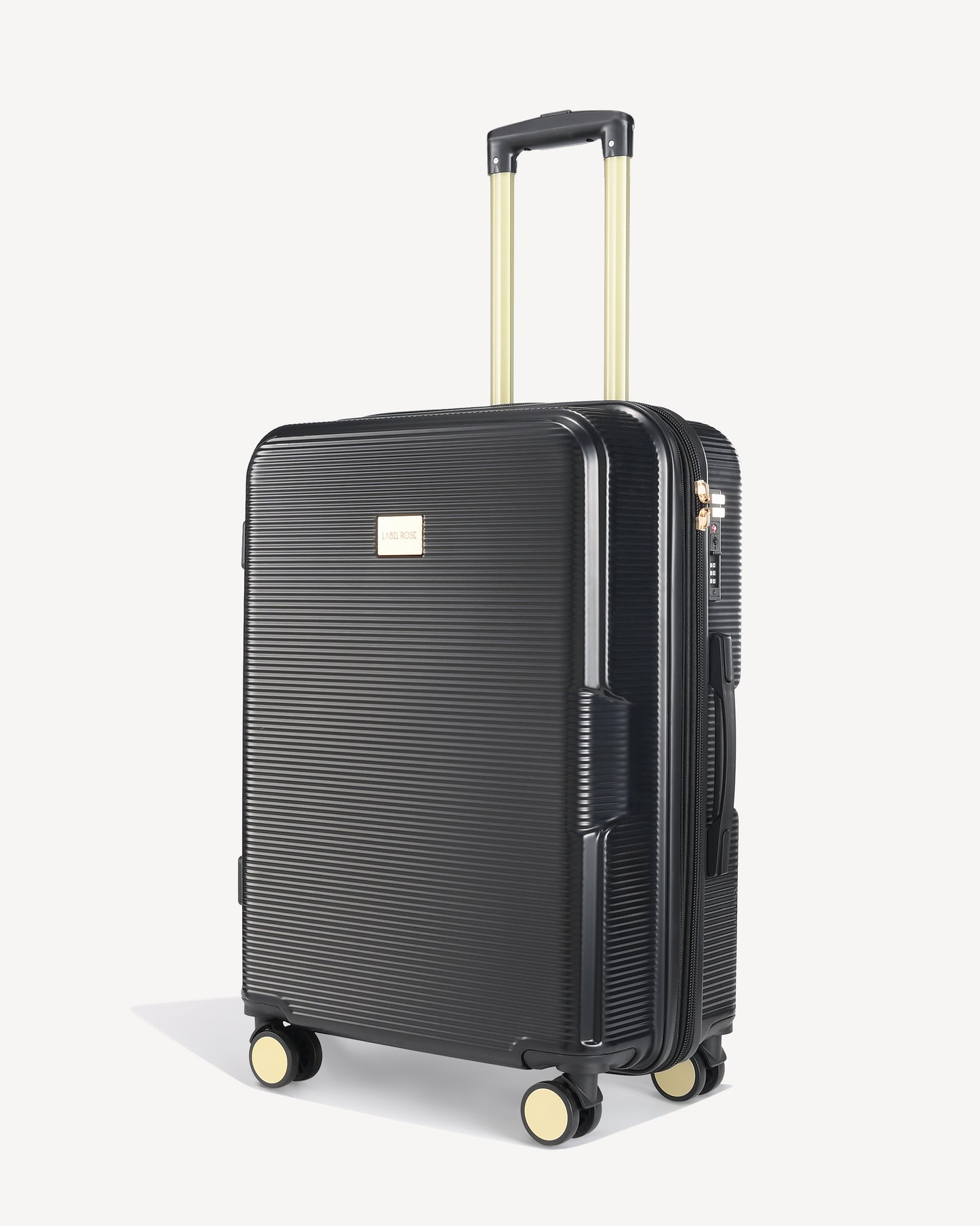 Valigia trolley lucido quattro ruote - NERO