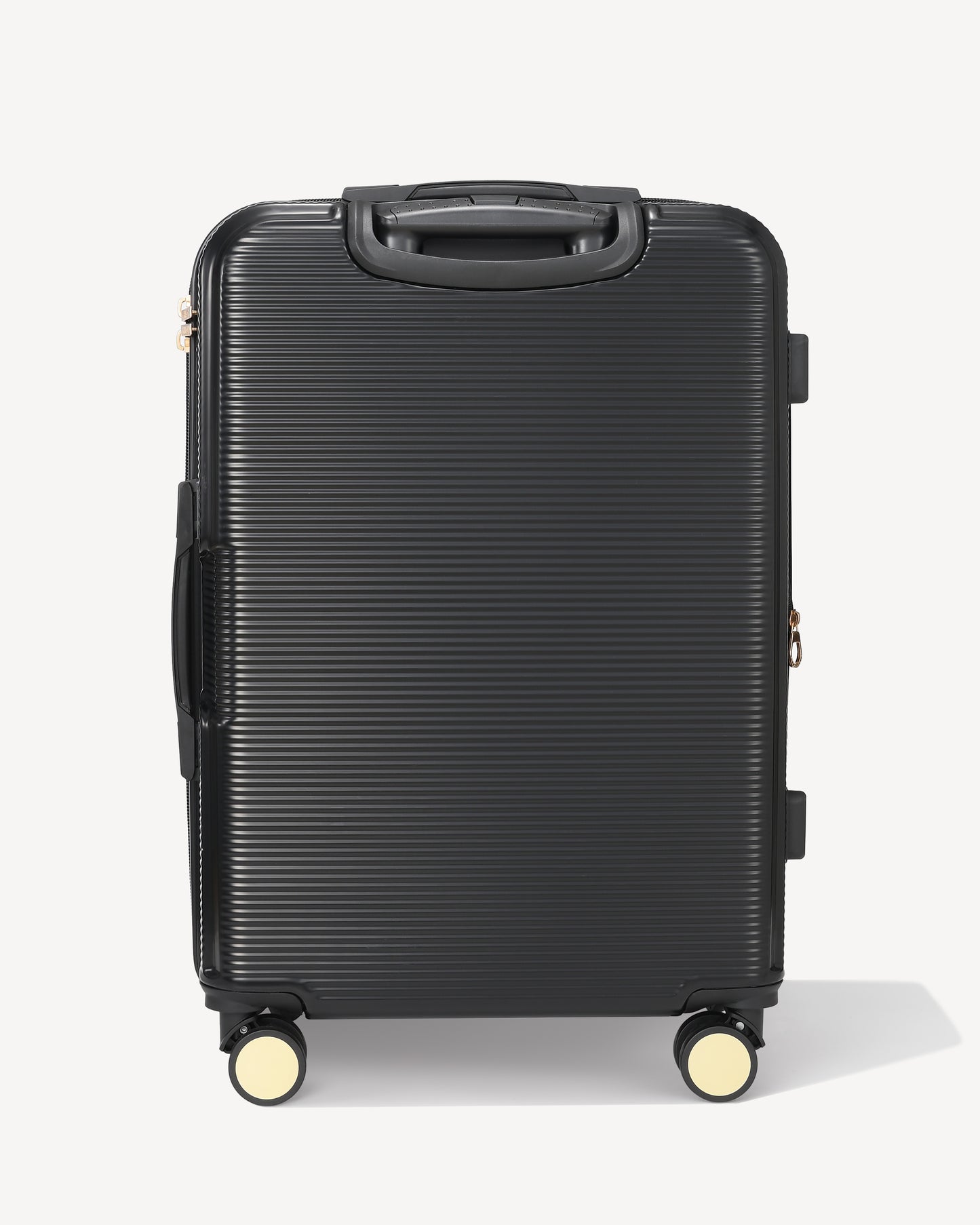 Valigia trolley lucido quattro ruote - NERO