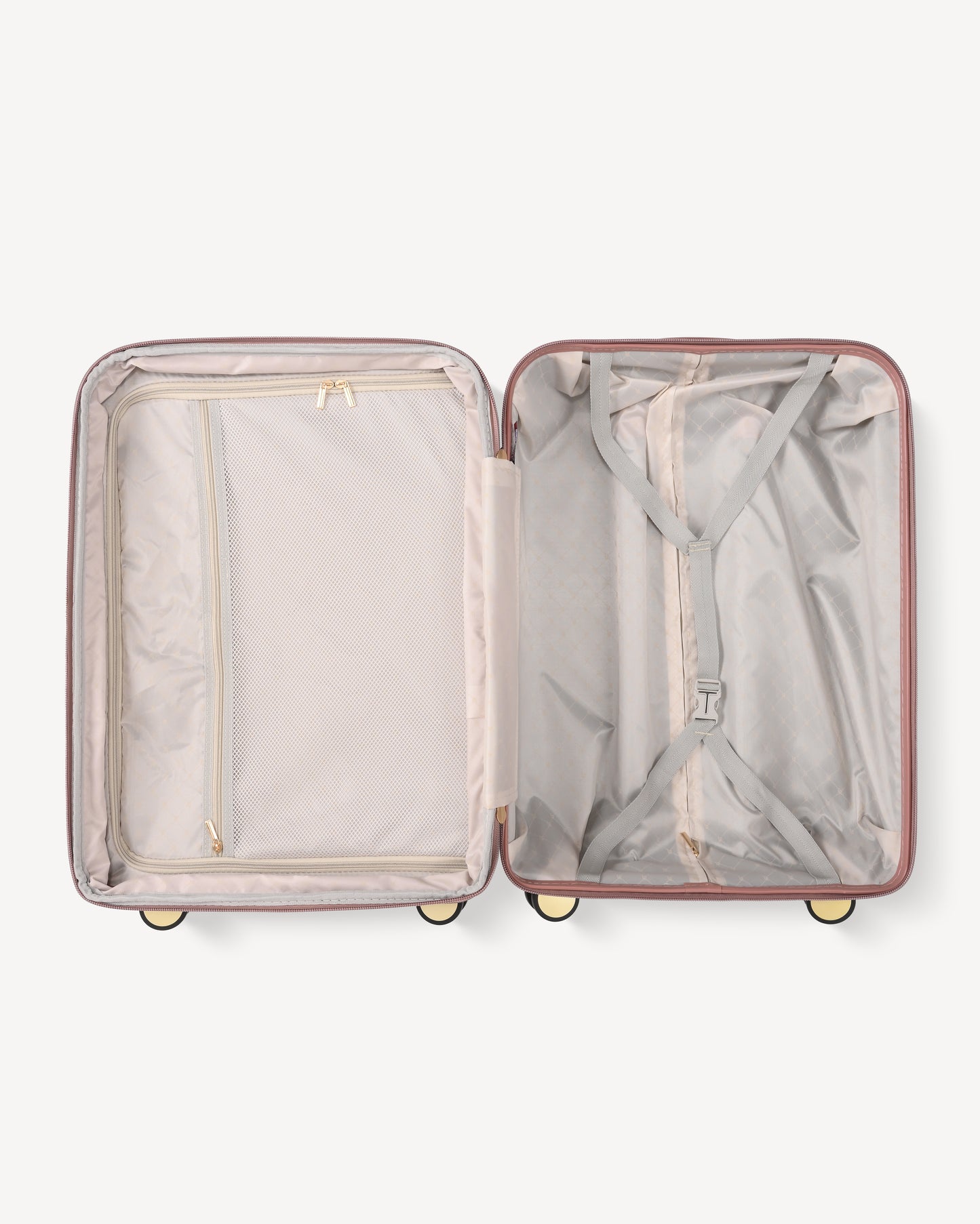 Valigia trolley lucido quattro ruote - ROSA