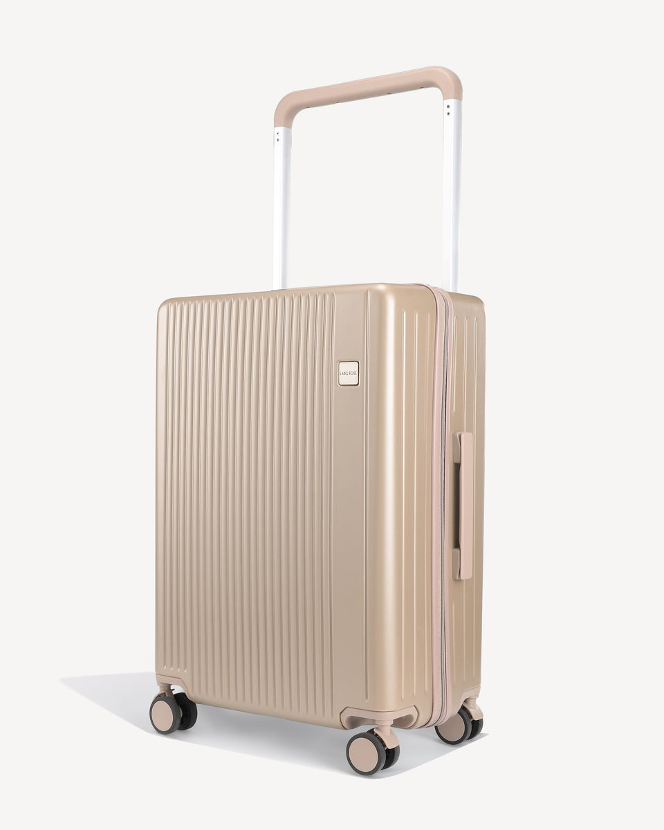 Matte trolley suitcase four wheels TAUPE – LABEL ROSE