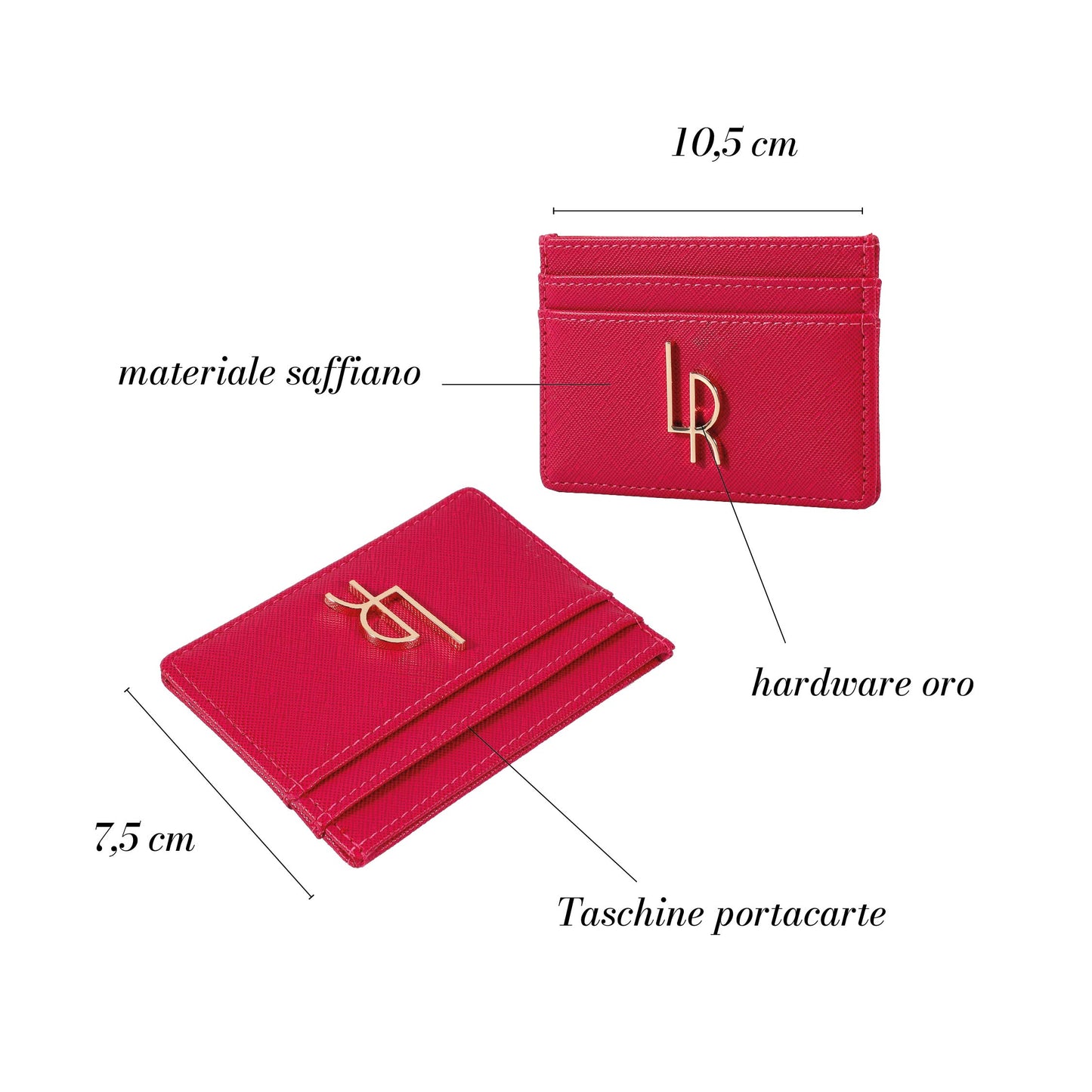 MINI BEAUTY saffiano WALLET - FUXIA