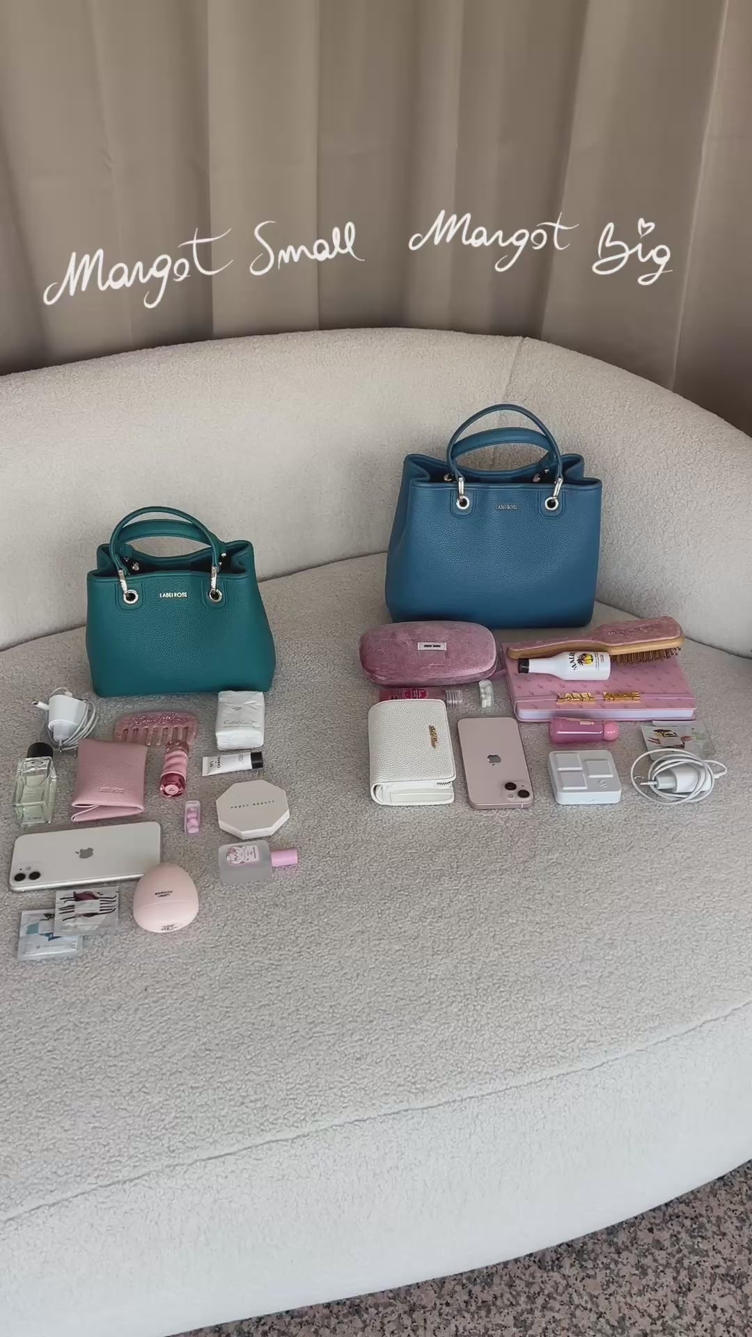 Carica e guarda video nella visualizzazione della galleria, Borsa a mano MARGOT SMALL - PINK SUMMER