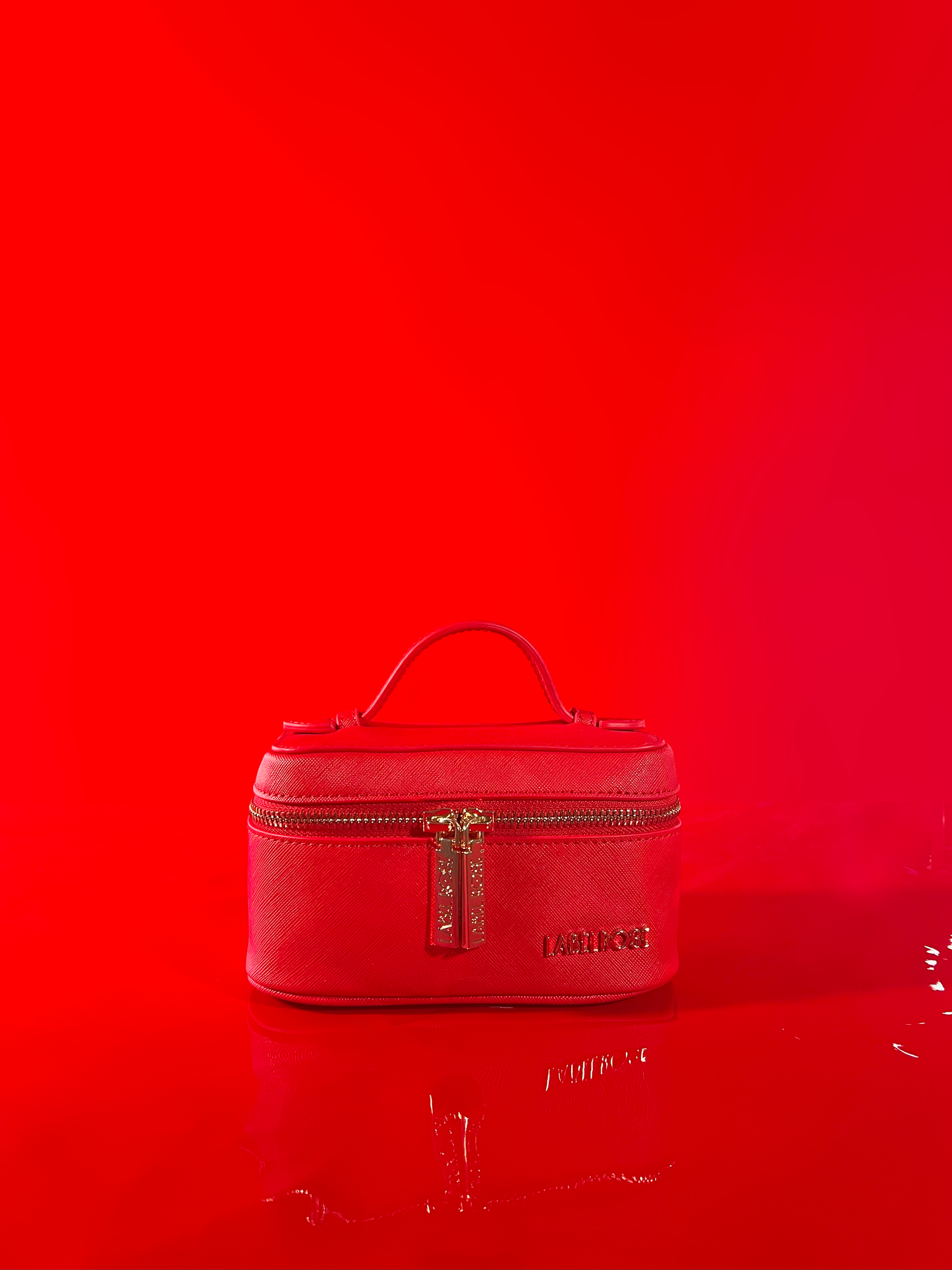 Mini beauty in saffiano - ROSSO PASSIONE
