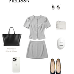 Bolso de mano MELISSA - NEGRO PLATA