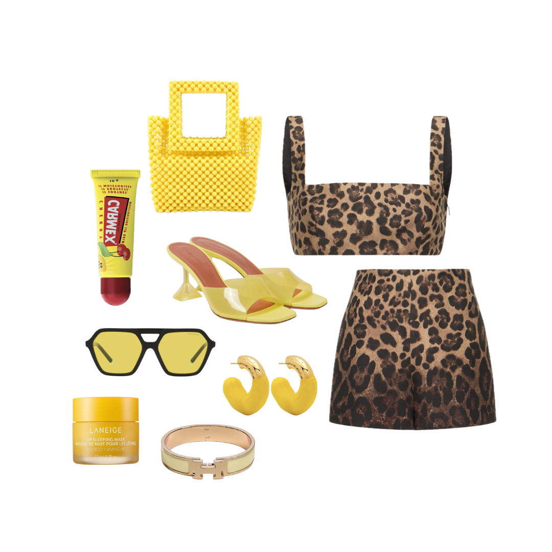 Bolso de mano con cuentas y asa rígida - AMARILLO