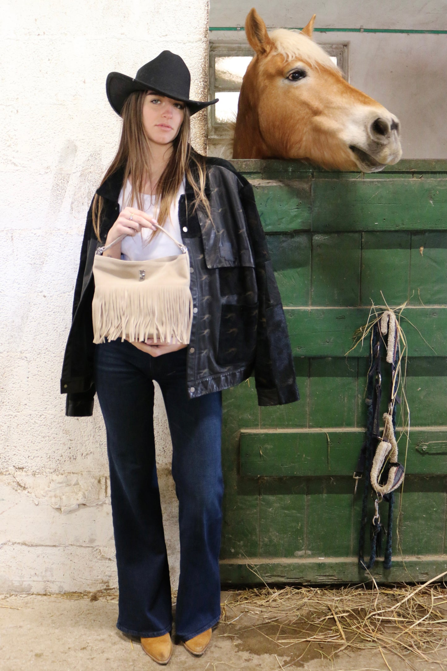 Borsa a secchiello RILEY - BEIGE