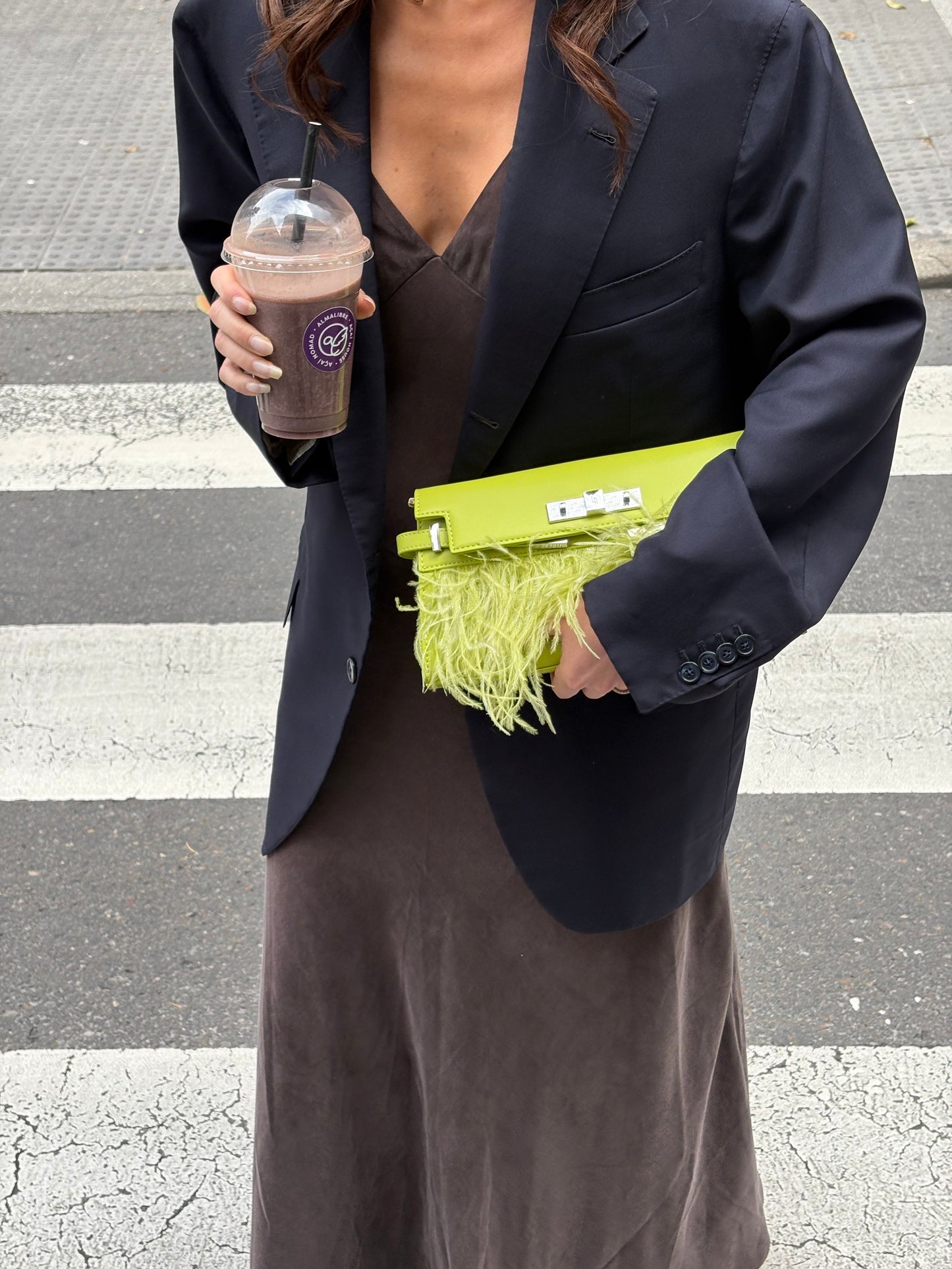 Borsa a tracolla GRACE LONG LE - LIME