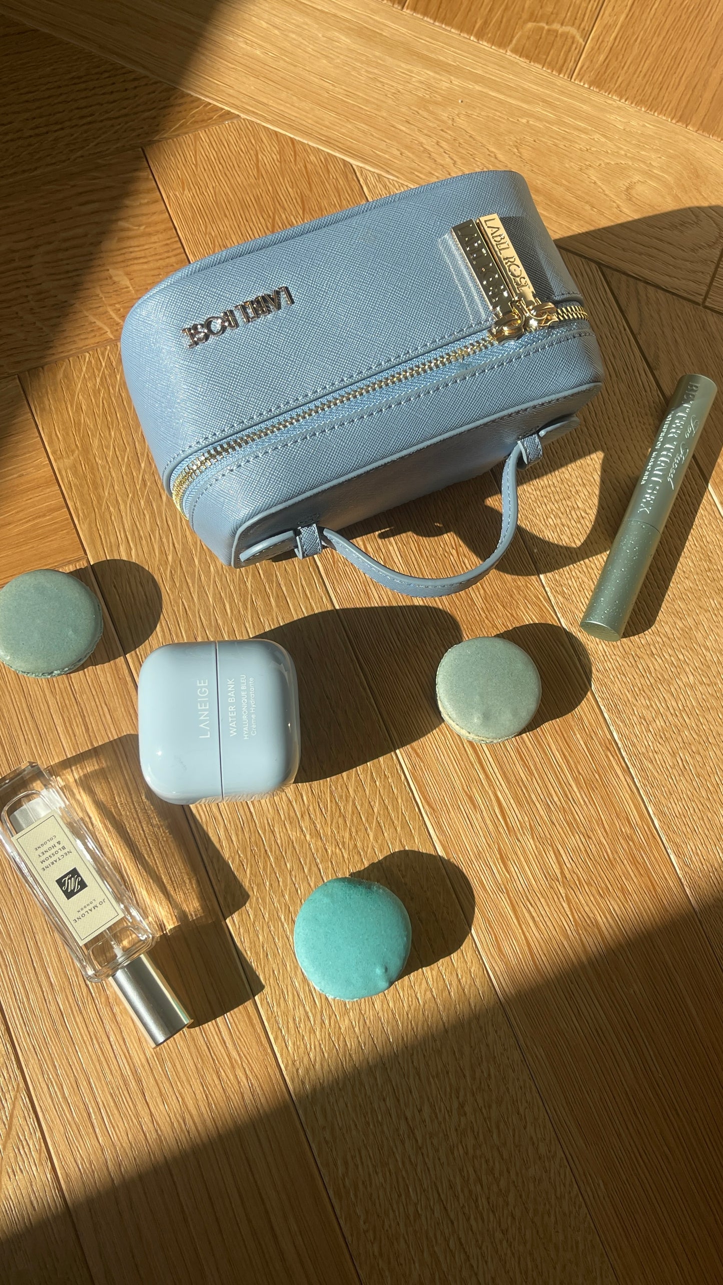 MINI BEAUTY saffiano - LIGHT BLUE