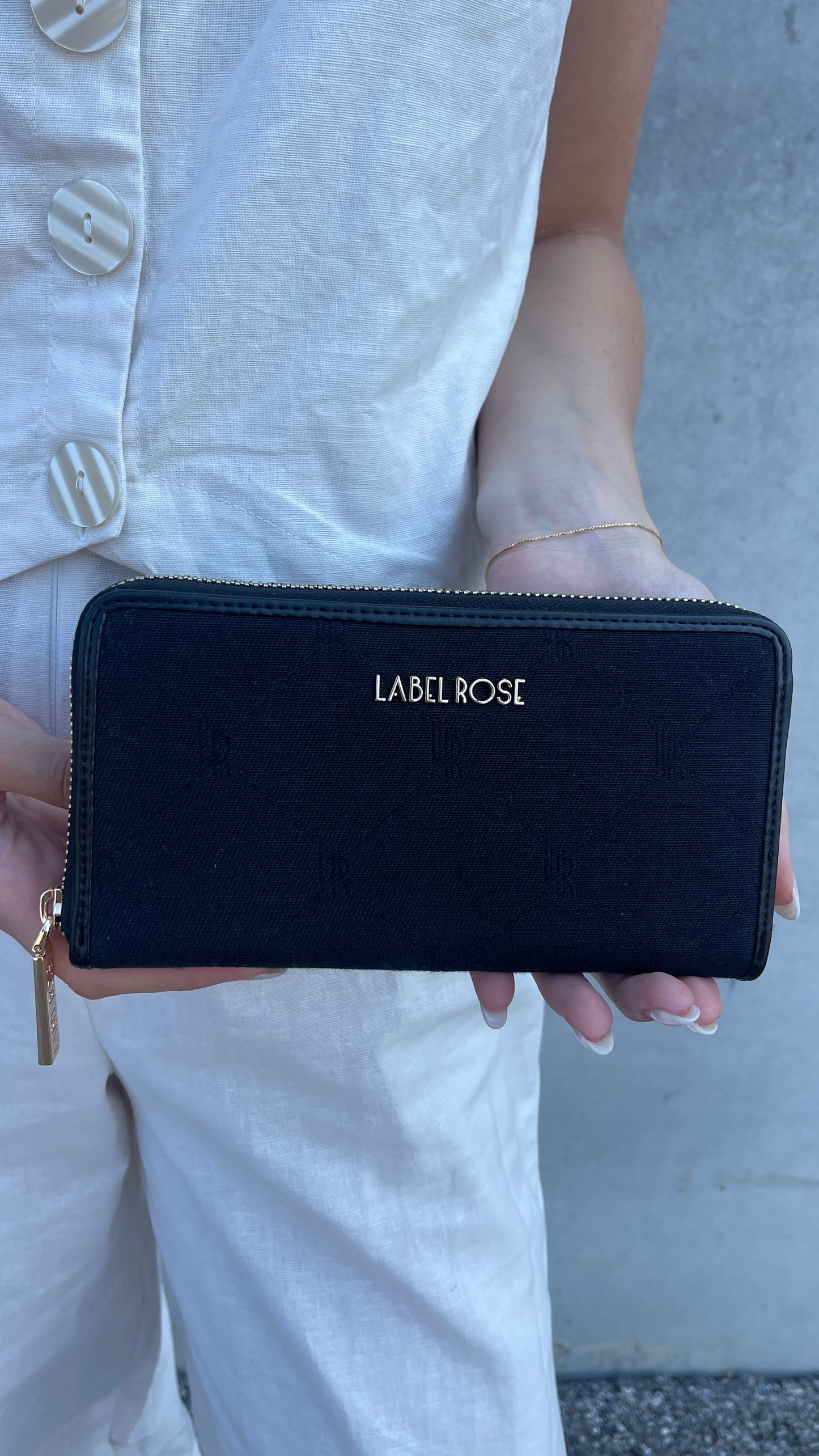 NEW MONOGRAM BIG WALLET - BLACK