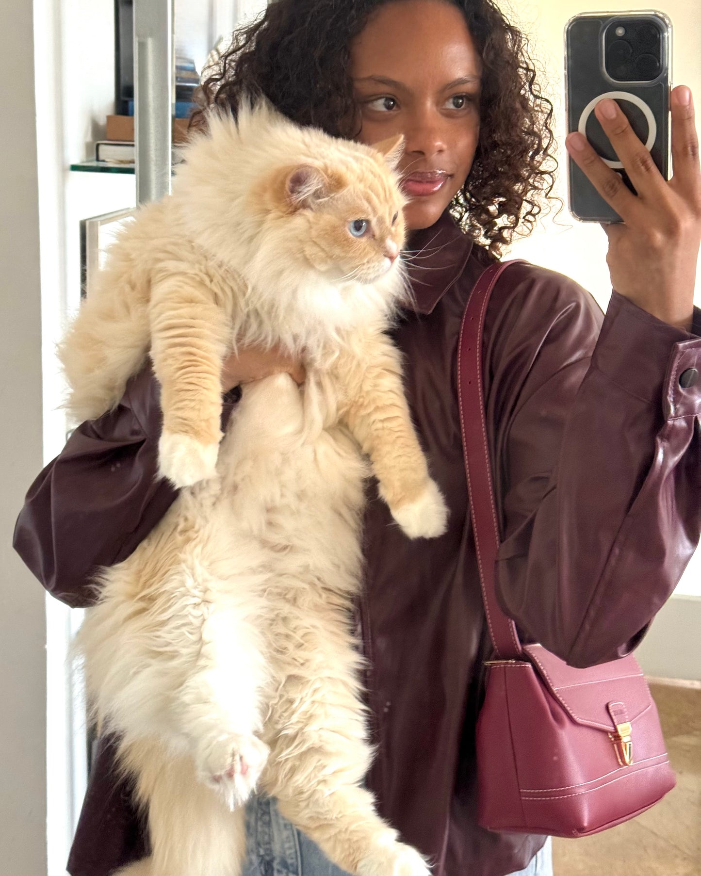 Bolso de hombro GWYNETH - CEREZA