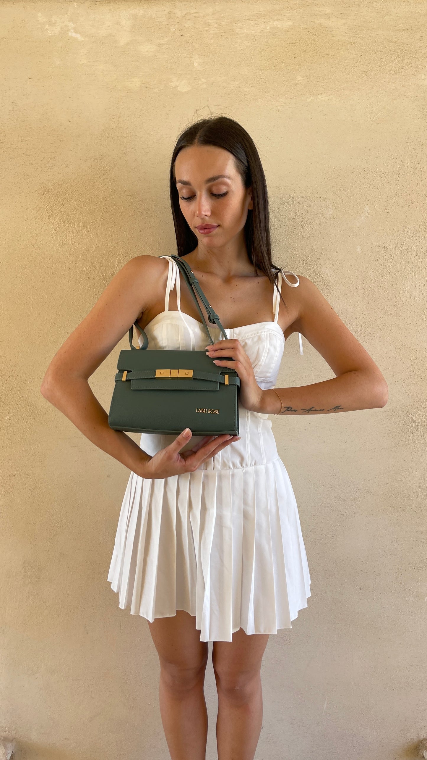 GRACE SHOULDER BAG - DARK GREEN