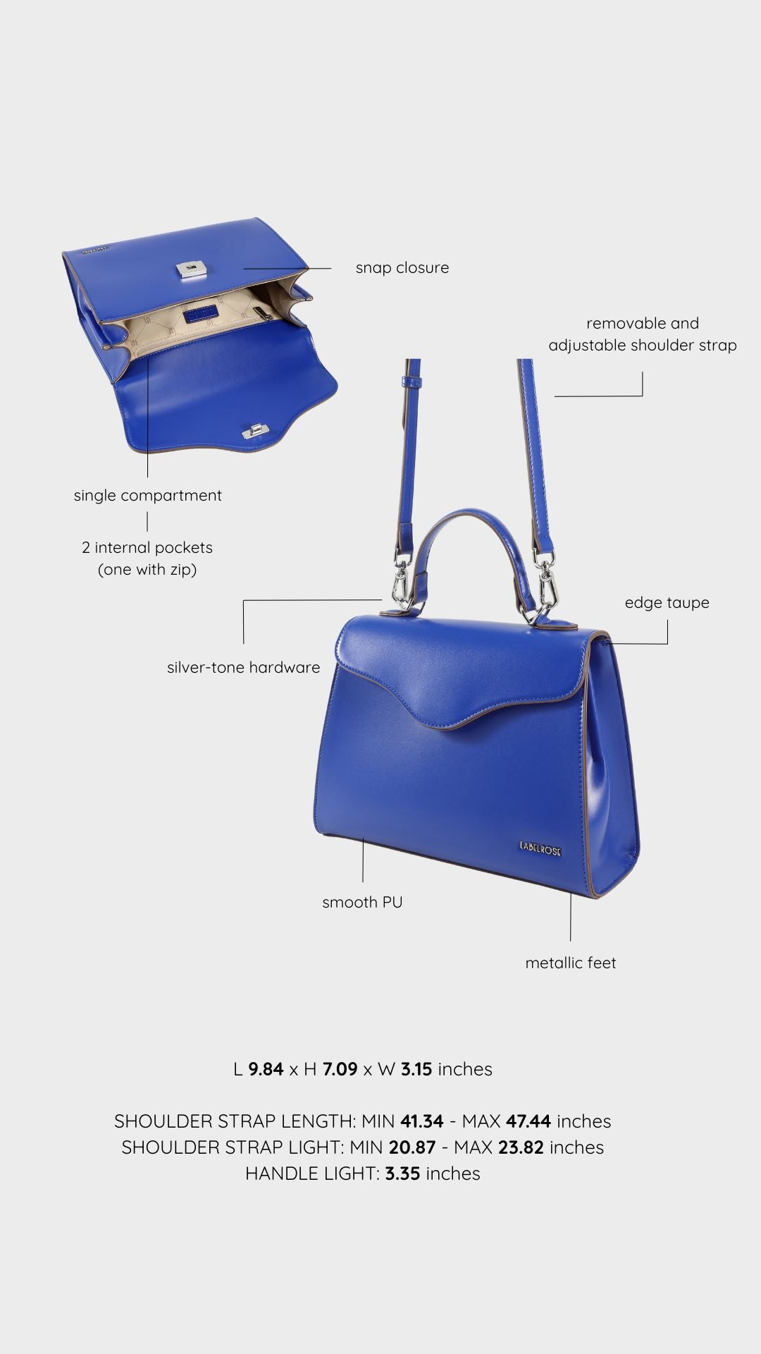 Borsa a tracolla ISABEL - BLUE