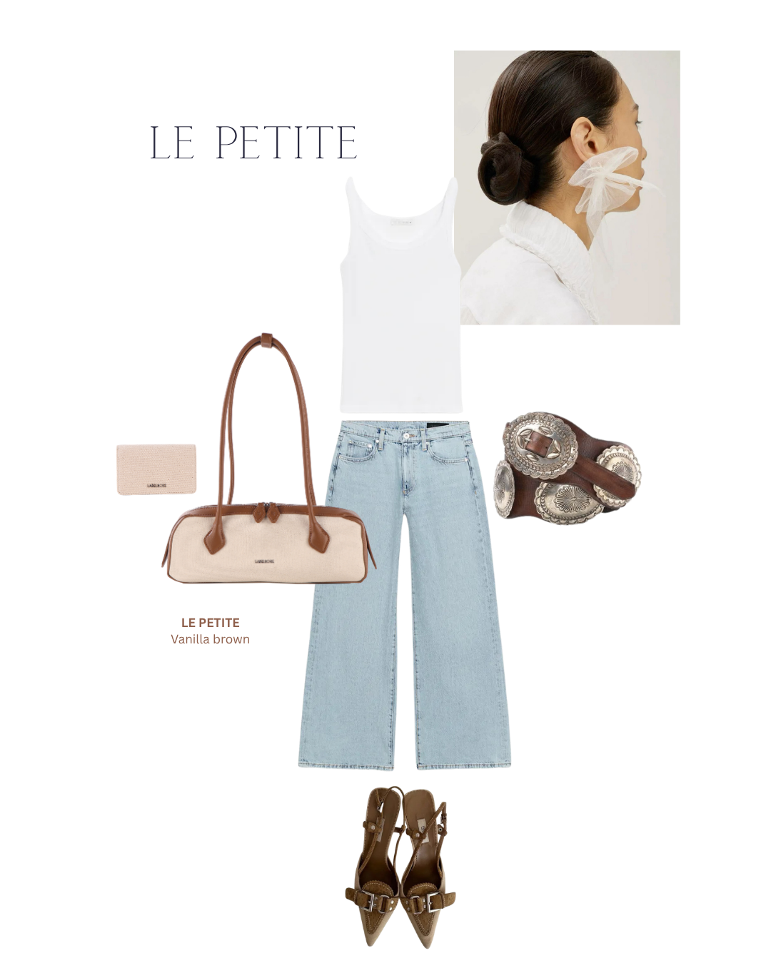 Borsa a spalla LE PETITE - VANILLA BROWN