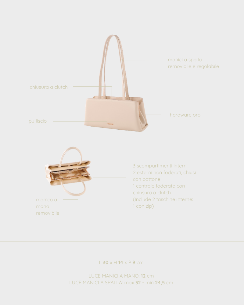 Borsa a mano PEARL- NUDE PEARL