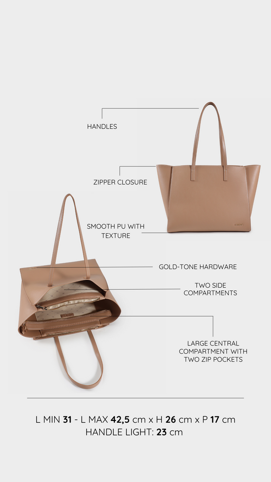 Borsa a spalla MELISSA BIG -BEIGE
