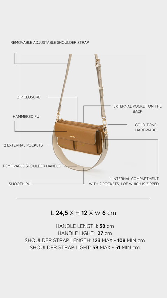 Borsa a spalla SABRINA - CAMEL
