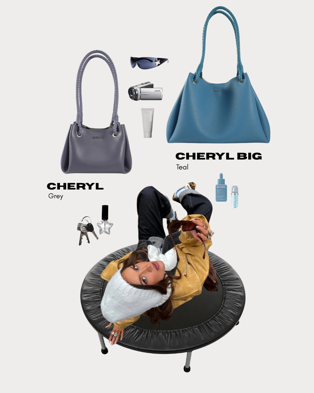 Bolso de hombro CHERYL - GRIS ANCLA