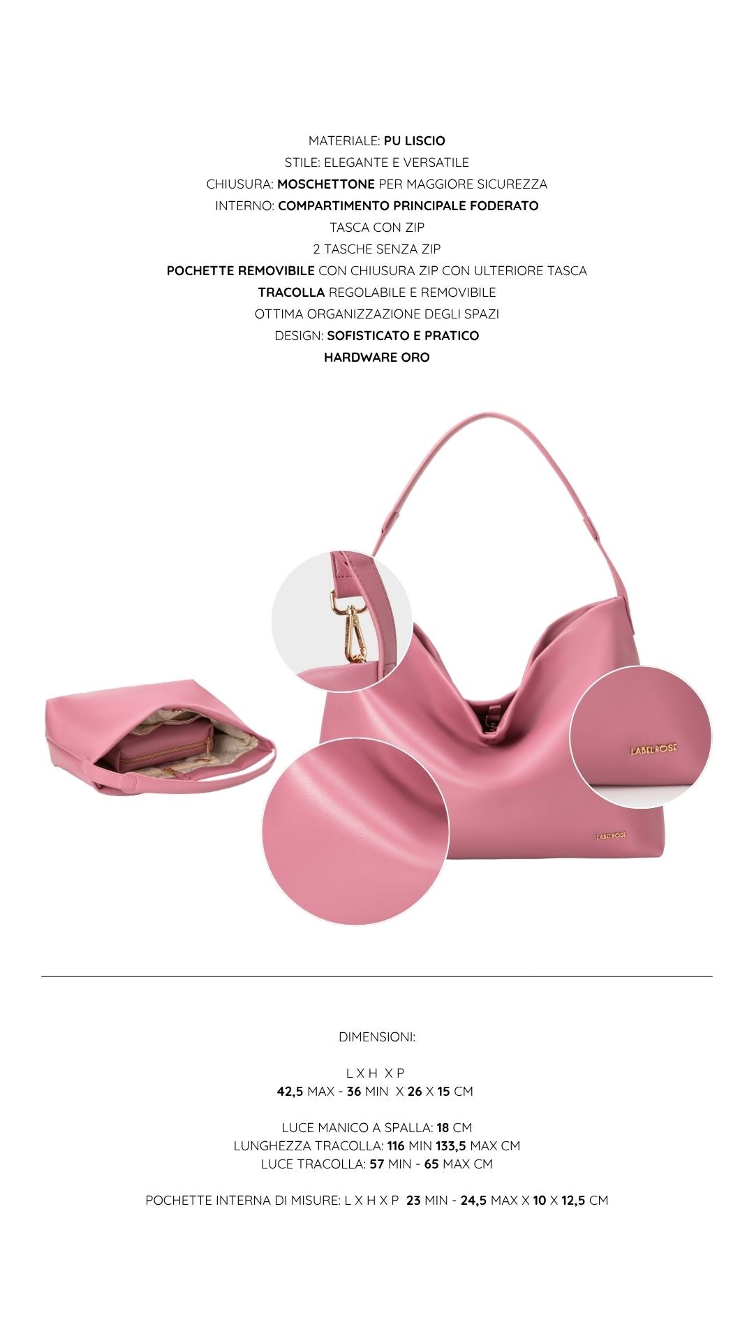 Shopper bag RUBY - PINK