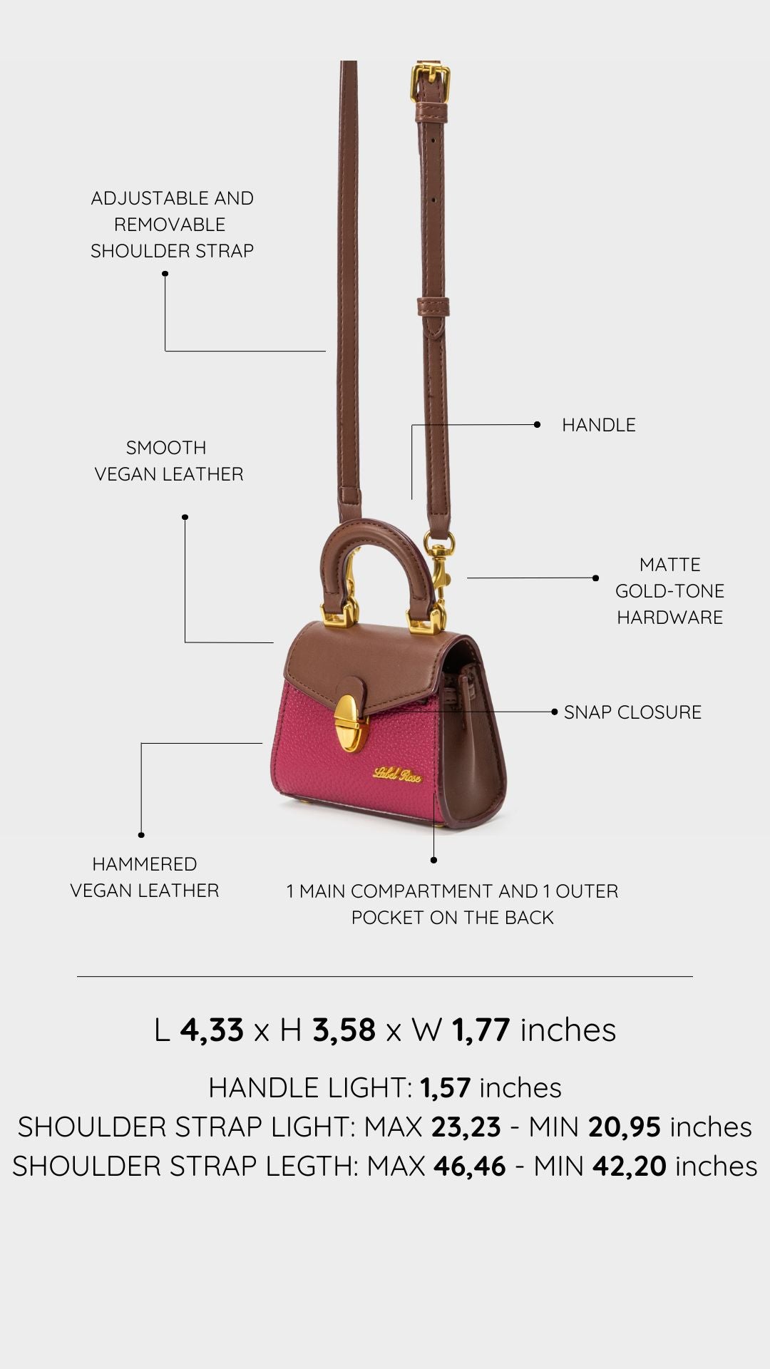 Mini bag KITTY - CHERRY
