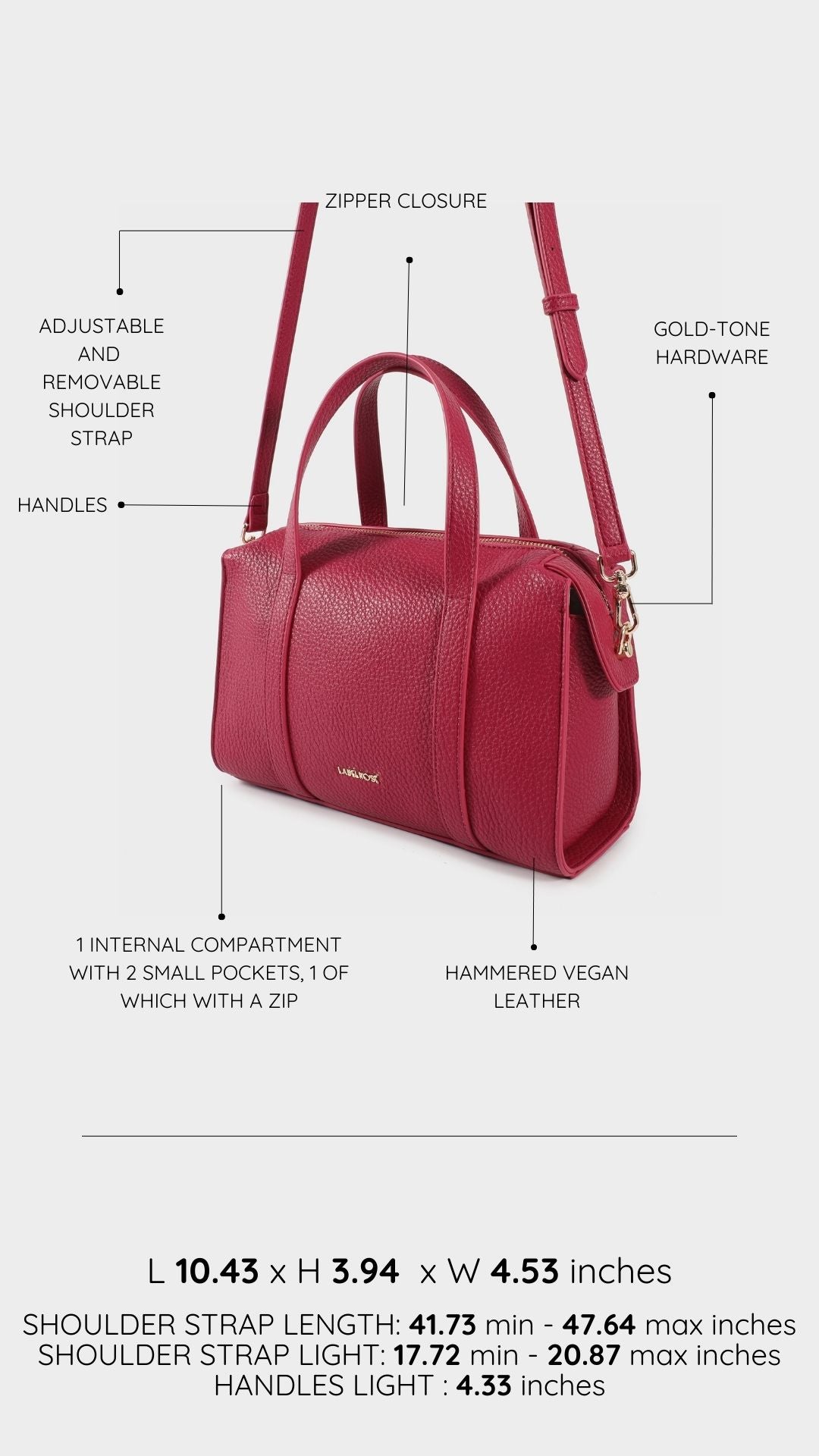 Borsa bauletto ELLEN - MAGENTA
