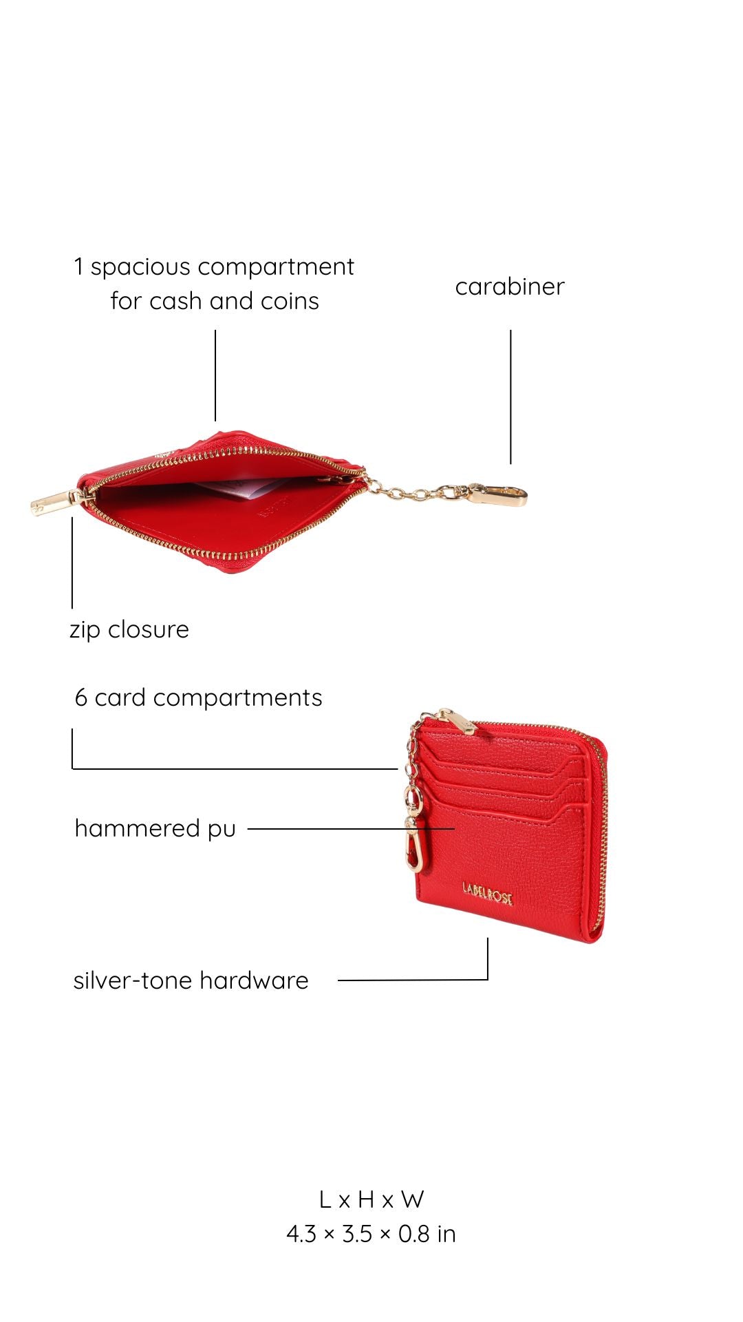 Portafoglio PARIS WALLET - RUBY RED