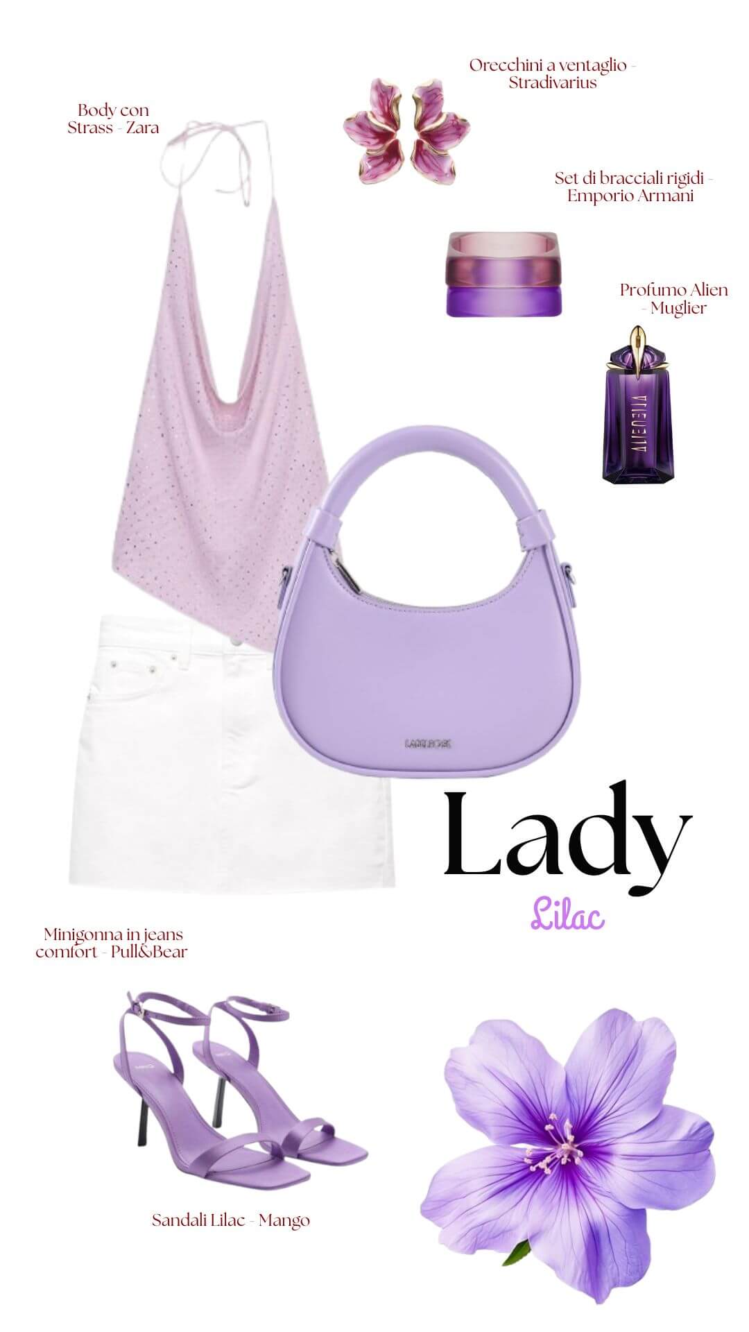 Mini bag a mano LADY -LILAC
