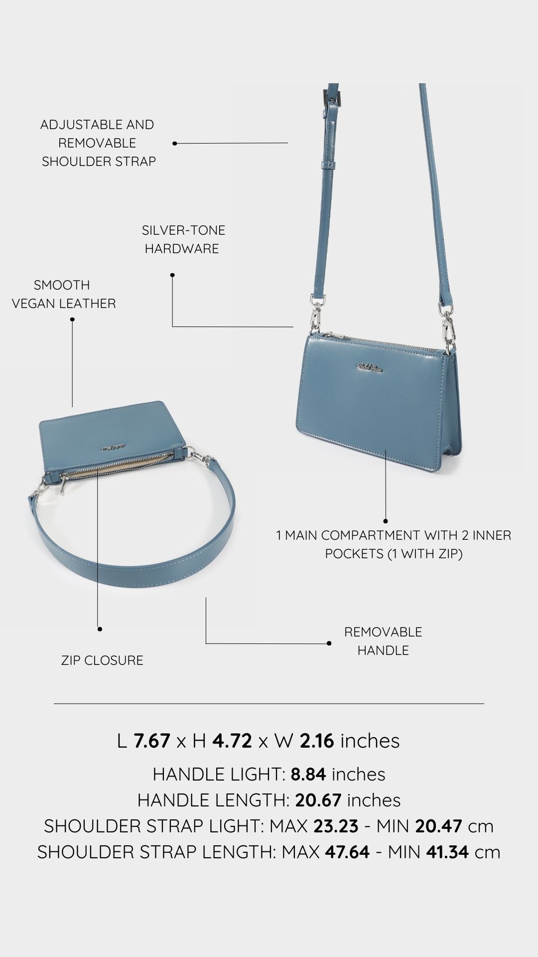 Borsa a spalla MILLIE - BLUE JEANS