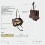 Bolso de hombro MELISSA BIG SIMILSUEDE - DARK BROWN