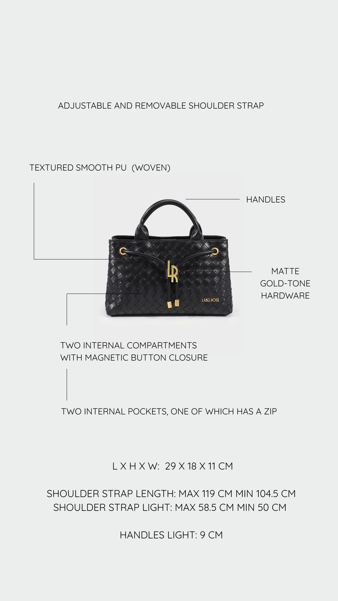 Borsa a mano MEGAN PREVENDITA - BLACK