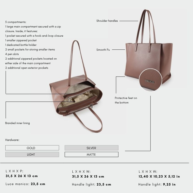 Borsa a spalla MELISSA BIG - MAUVE