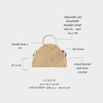 Bolso de paja DUNE - BEIGE