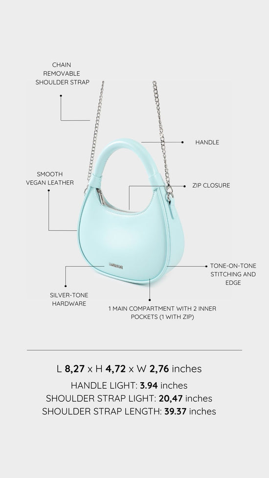 Mini bag a mano LADY - POWDER BLUE