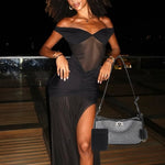 Borsa a spalla TIARA - BLACK SILVER