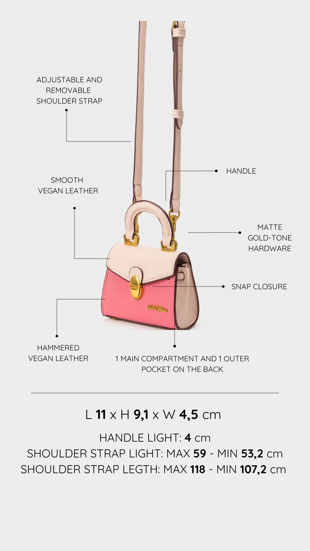 Mini bag KITTY - PINK