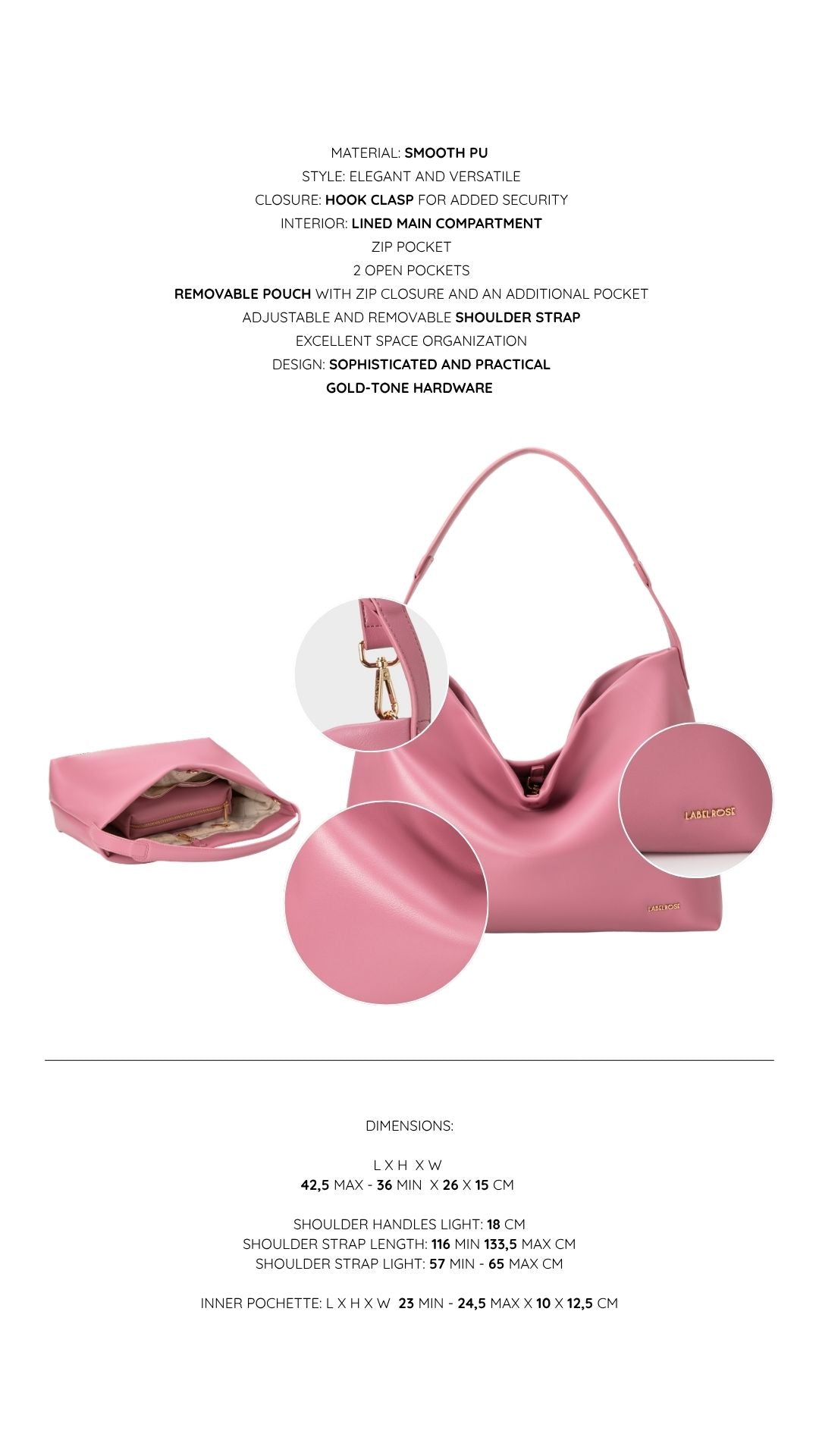 Shopper bag RUBY - PINK