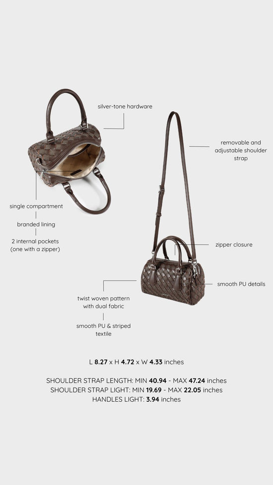 Borsa a mano TWIST- BROWN